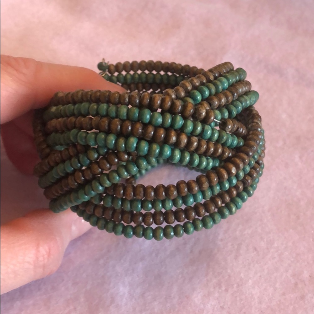 Bead cuff bracelet
